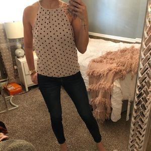 Express Polka Dot Halter Top